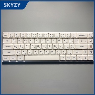 Minimalist สีขาวญี่ปุ่น Keycap XDA Profile การปรับเปลี่ยนในแบบของคุณ Keycaps PBT Dye Sublimation คีย์บอร์ด Keycaps เหมาะสำหรับ 61/87/104 คีย์บอร์ด