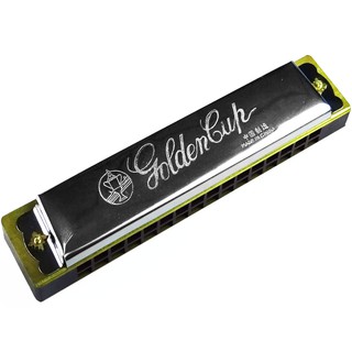 Golden Cup ฮาร์โมนิก้า 16 ช่อง แบบ 2 แถว คีย์ C รุ่น JH016 - สีเงิน (Harmonica Key C)