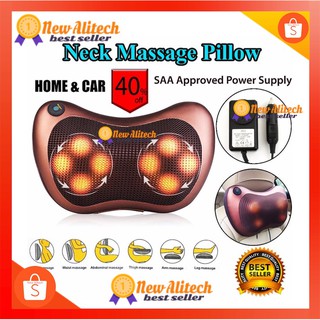 Car Massage Pillow หมอนนวดในรถ8028 สีดำเครื่องนวดไฟฟ้าเบาะนวดไฟฟ้า Neck Massage Pillow หมอนนวดคอระบบอินฟาเรด8028 นต