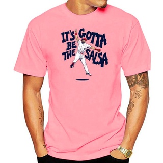 เสื้อยืดผ้าฝ้าย ใหม่ เสื้อยืดลําลอง แขนสั้น คอกลม เนื้อแมตต์ ลาย BASEBALLGOTTA BE THE SALSA USA ไซซ์ EN1