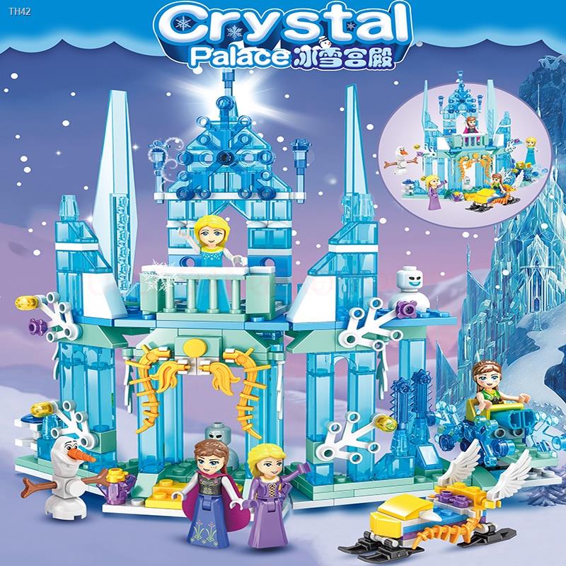 freesf260PCS Friends Girl Building Block Set LeGo Frozen Toys Anna Elsa Snow Queen Elsas Sparkling Crystal Castle gi
