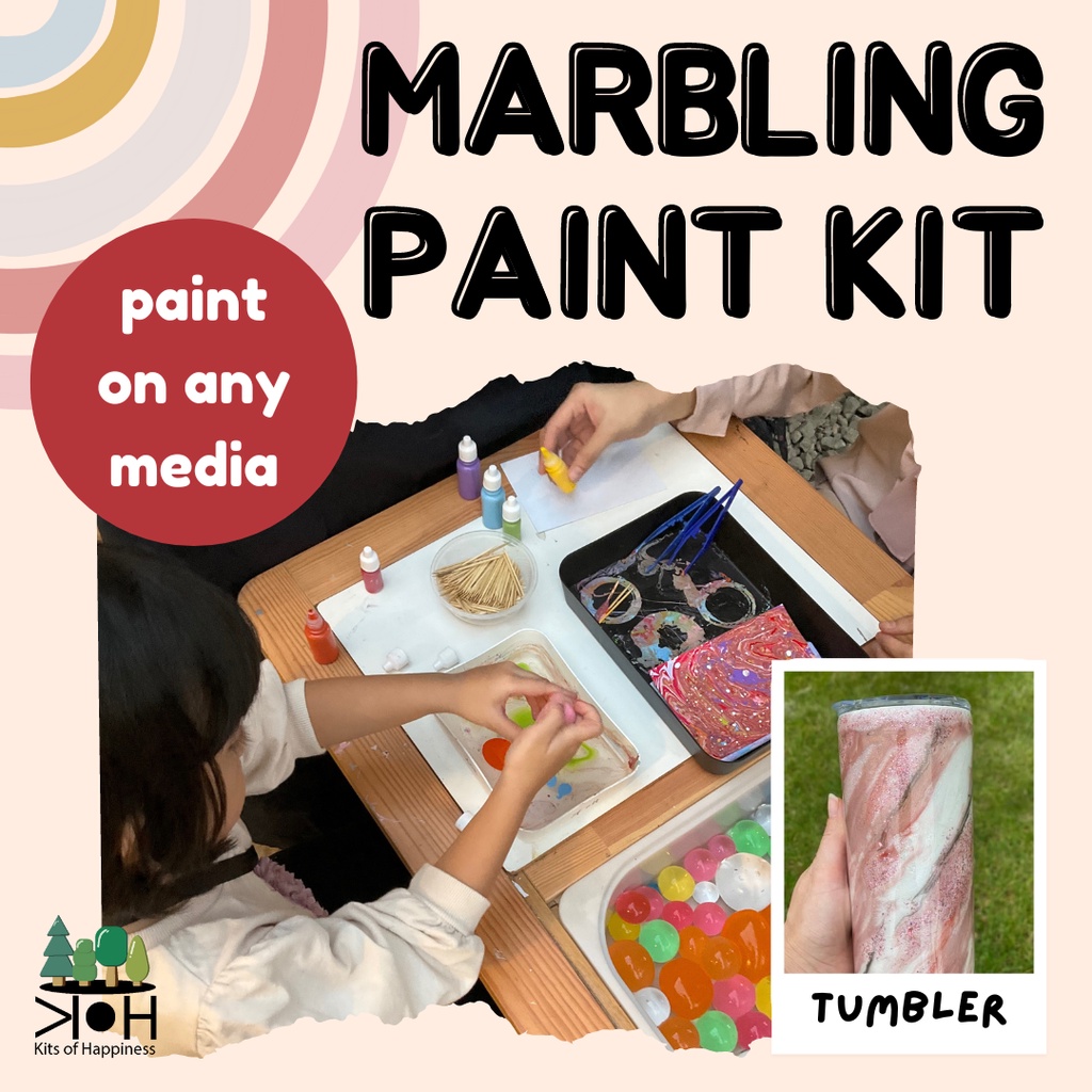 ชุดระบายสี Marbling art craft montessori กิจกรรม DIY ภาพวาดในน้ํา