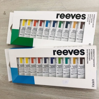 ชุดสีน้ำ ชุดสีอคิริค รีฟ reeves 12 สี 10 ML.