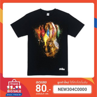 ถูกสุดๆเสื้อยืดมาร์เวล ถุงมือธานอส MARVEL Infinity gauntlet-9004-BLรหัสเต็ม