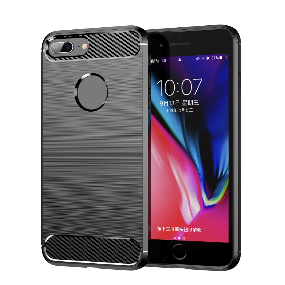 เคส TPU นิ่ม สีพื้น กันกระแทก สําหรับ iPhone 8 Plus 7 Plus iPhone 7 8