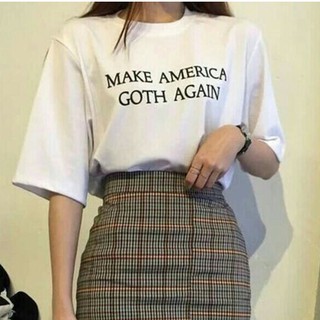 "Goth again" เสื้อยืดสกรีน สวมใส่สบาย