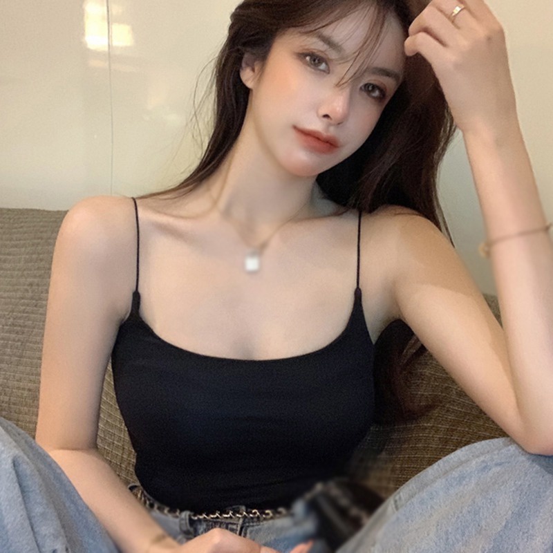เสื้อสายเดี่ยว เซ็กซี่ สไตล์เกาหลี หลากสี สำหรับผู้หญิง