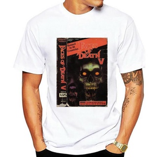 [S-5XL] ใหม่ เสื้อยืดลําลอง แขนสั้น พิมพ์ลาย Faces Of Death Horror 70S80S Tv Vhs Banned Film Cult Classic Slasher Movie