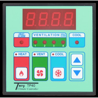 ชุดควบคุมอุณหภูมิในโรงเรือนเลี้ยงสัตว์ Climate Controller Temp TP40 พร้อมอุปกรณ์ Temp Sensor 1 เส้น/Hum 1 เส้น