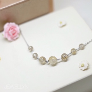 JEWELLYN Golden Rutilated Quartz Necklace สร้อยหินไหมทอง