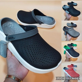 Crocs LiteRide Clog รองเท้าคร็อคส์รุ่นฮิตได้ทั้งชายหญิงรองเท้าแตะ Crocs ผลิตจากยางอย่างดีนิ่มเบาไม่ลื่นใส่สะอาดเท้า