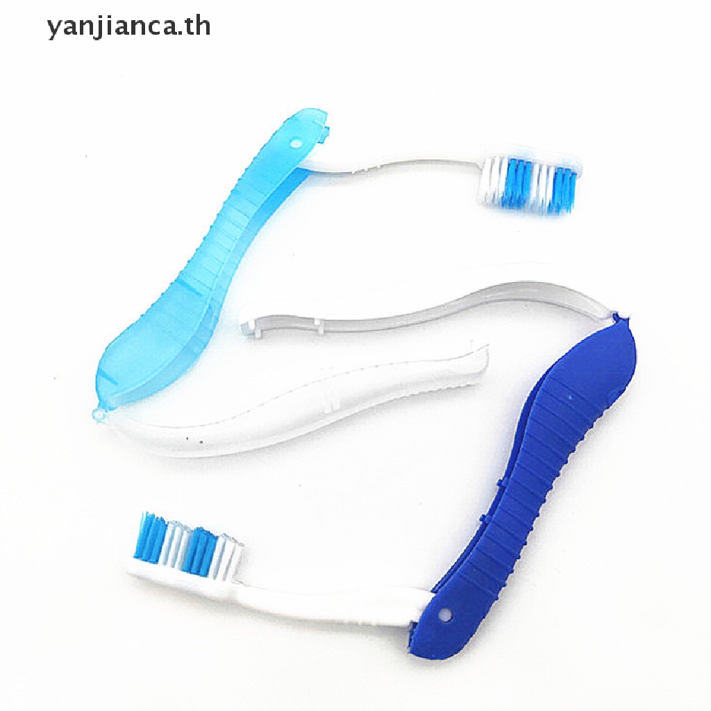 Toothbrush Holders & Toothpaste Dispensers 10 บาท Yanca แปรงสีฟัน แบบพับได้ แบบพกพา ใช้แล้วทิ้ง สําหรับเดินทาง ตั้งแคมป์ Home & Living