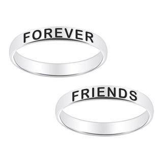 SILVER THAI  Friendship rings silver แหวนเพื่อนรักเงินแท้ 925 แหวนคู่หญิงคู่แกะสลัก