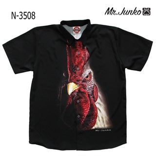 ⚡ ส่งฟรี⚡เสื้อเชิ้ต งานต่อลาย Mr-Junko  ผ้านิ่มใส่สบายไม่ร้อน N-3508