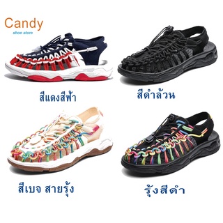 ㍿✽【จัดส่งรวดเร็วราคาถูก】รองเท้าแตะทอสำหรับเด็กที่ทันสมัย    รองเท้ารัด ส้น สไตล์ สไตล์เด็ก Kenen（25-37）