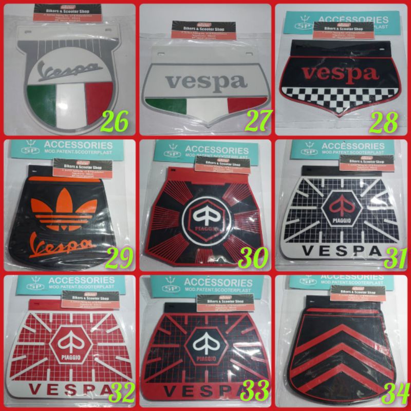 Mudflap/ถังน้ํา/ฝาปิด mud สําหรับ Vespa Super/Sprint/Old Year/PX/PS/Vespa LX/Vespa S/GTS/Primavera.