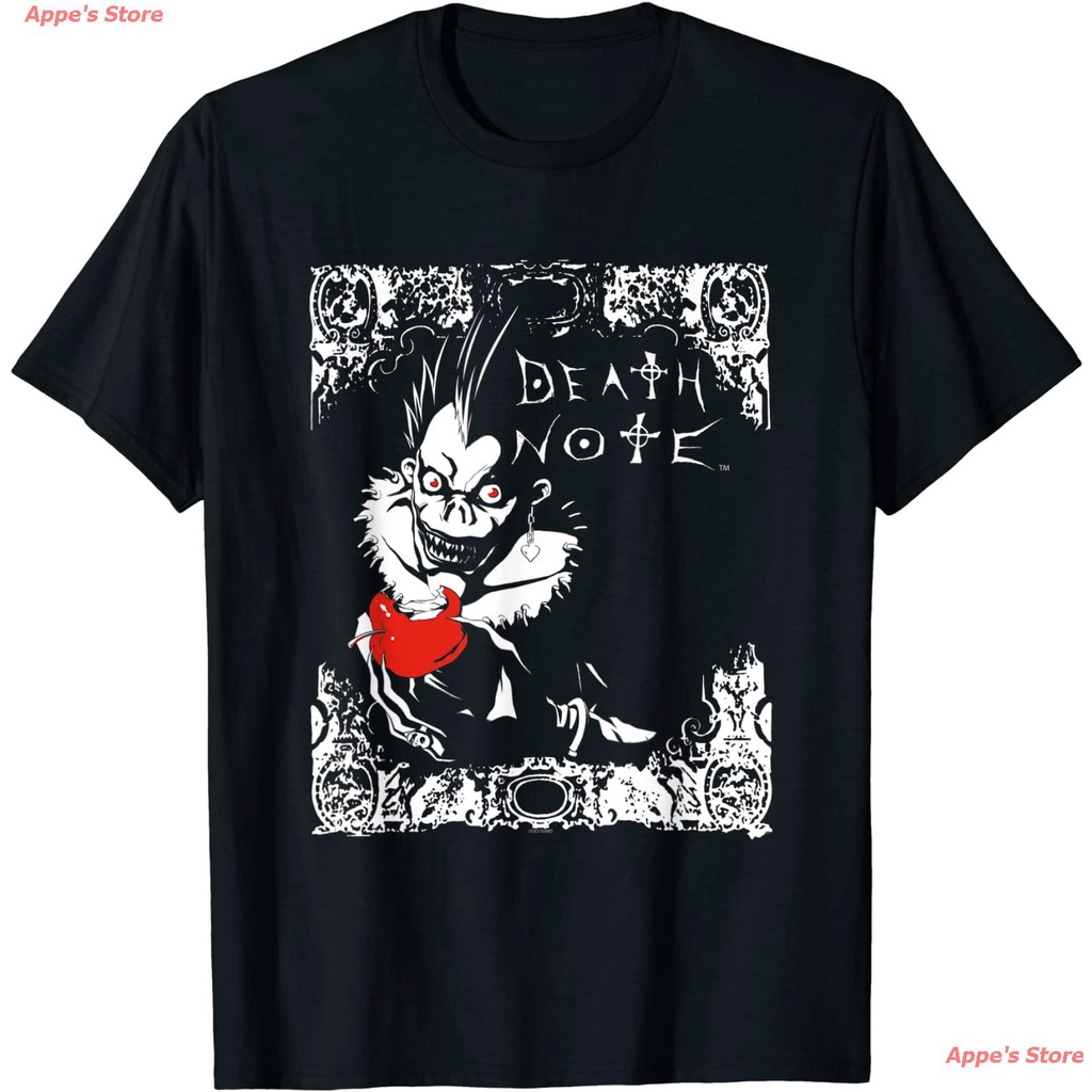 Appe's Store Cartoon Death Note Ryuk Apple And Logo T-Shirt เสื้อยืดอนิเมะ