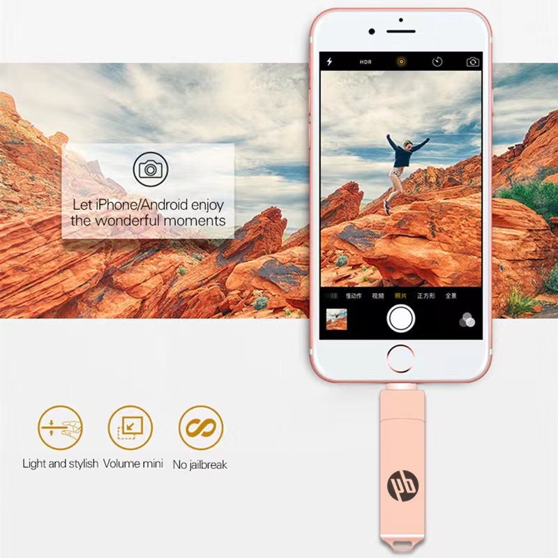 Hp แฟลชไดรฟ์ OTG โลหะ USB 1TB 32GB OTG แฟลชไดรฟ์ USB 3.0 สําหรับ ios/Android
