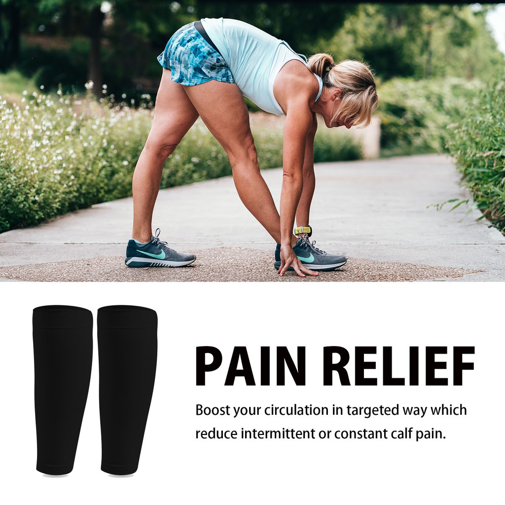 ถุงเท้าการบีบอัดน่องชายและหญิงป้องกันเส้นเลือดขอดบรรเทาอาการปวดถุงเท้าการบีบอัด 1 คู่