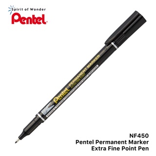 Pentel Permanent Marker Pen ปากกาเคมี ปากกาเขียนซีดี เพนเทล NF450 - หมึกสีดำ