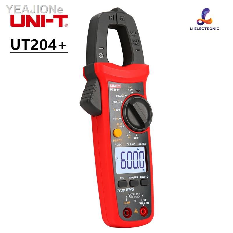 ✉◊❂UNI-T Digital Clamp Meter Multimeter UT203 UT204+  UT202A+ AC DC Volt Current Resistance Frequency Duty Cycleอุปกรณ