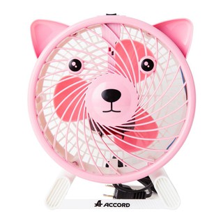 พัดลมตั้งโต๊ะ 7 นิ้ว สีชมพู Accord AC-07 Bear Accord AC-07 Bear 7 inch pink fan