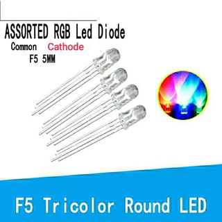 ไดโอดเปล่งแสง RGB Diode แดง น้ำเงิน เขียว สี่ขา ขนาด 5 มม. Common Cathode