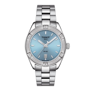 Tissot PR 100 Lady Sport Chic ทิสโซต์ พีอาร์ 100 เลดี้ สปอร์ต ชิค สีฟ้า T1019101135100 นาฬิกาผู้หญิง