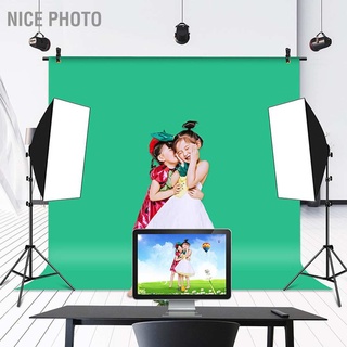 Green Screen ผ้าฝ้ายโพลีเอสเตอร์ สีเขียว สําหรับใช้ถ่ายภาพในสตูดิโอ