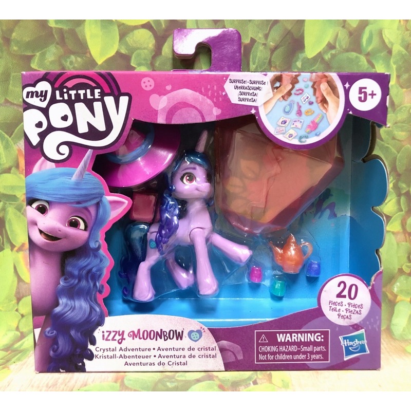 My Little Pony: A New Generation Movie Crystal Adventure Izzy Moonbow - 3-Inch Purple Pony Toy with Surprise Accessories