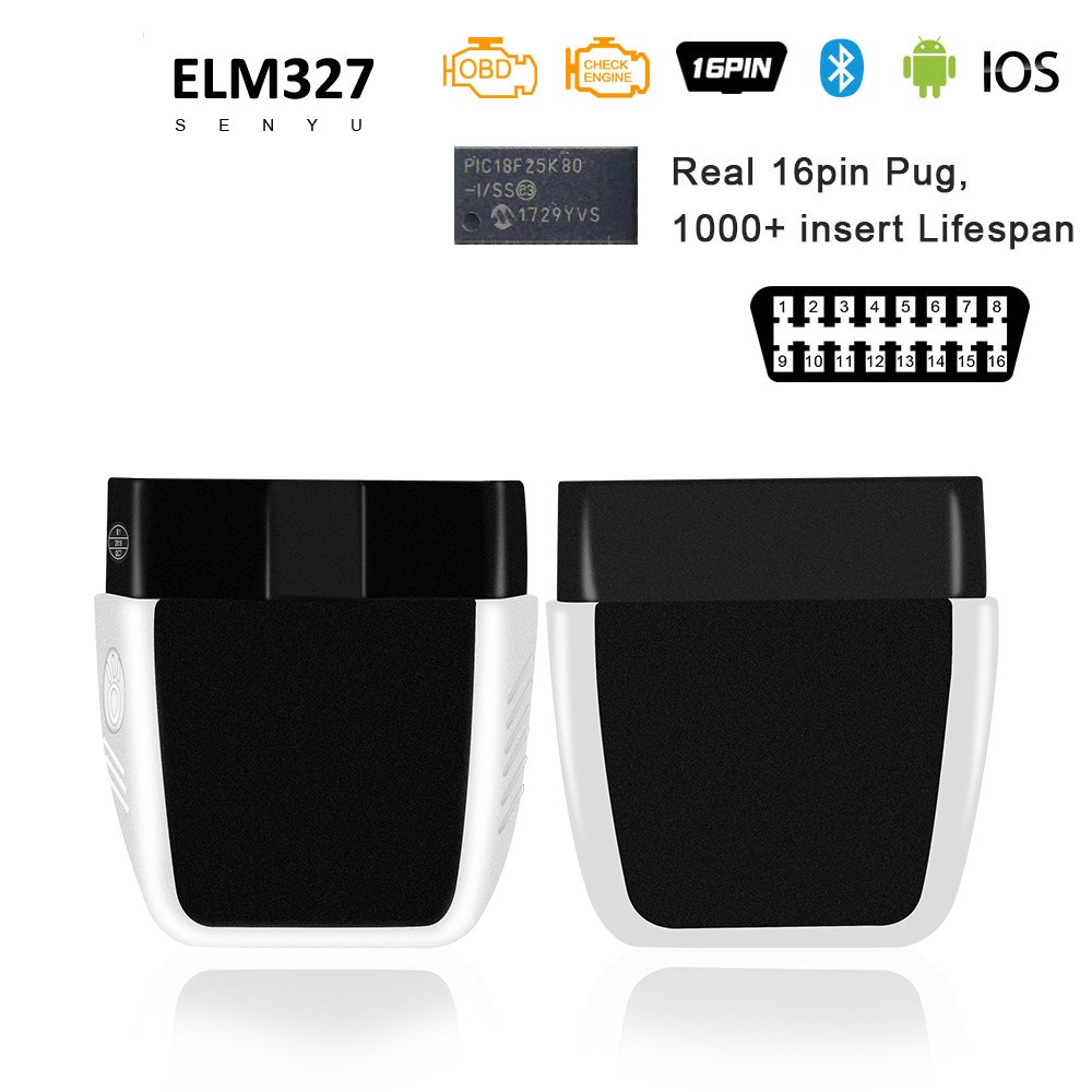 ELM327 V2.2 PIC18F25K80 ELM 327 V2.2 OBD 2 บลูทูธ 4.0 สําหรับ Android/IOS v1.5 OBD2 รถวินิจฉัยสแกนเค