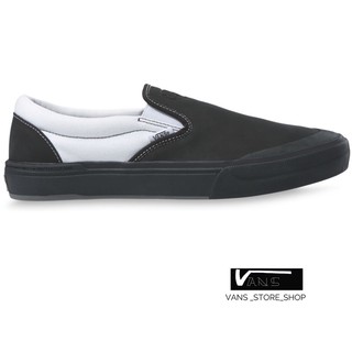 VANS SLIP ON DAK BMX BLACK WHITE SNEAKERS สินค้ามีประกันแท้