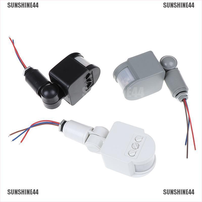 SHINE44✿ 180° LED อินฟราเรด PIR Motion Sensor เครื่องตรวจจับสวิตช์ไฟผนัง DC 12V