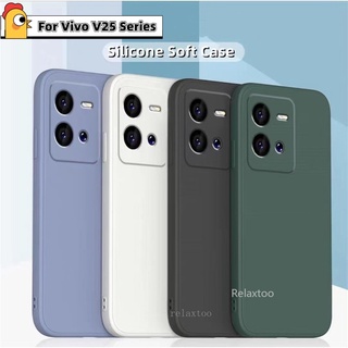 Ready Stock Case For Vivo V25 5G V25e V25 Pro V 23 25 E V23 V23e 4G 5G VivoV25 phone case Slim Soft Liquid Silicone Solid Color Case Shockproof Protection Couple Back Cover Casing