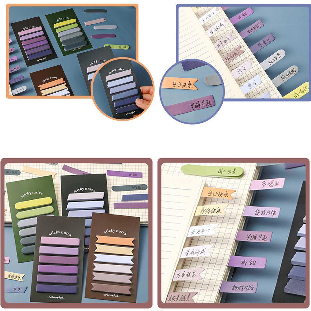 LONTIME 120 แผ่นบุ๊คมาร์ค Notepad อุปกรณ์การเรียนเครื่องเขียน ​สติ๊กเกอร์กระดาษ