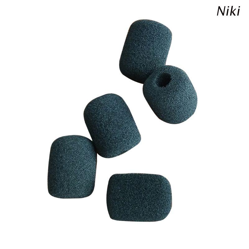 Niki 5PCS Black Microphone Headset Foam Sponge Windscreen Mic Cover
