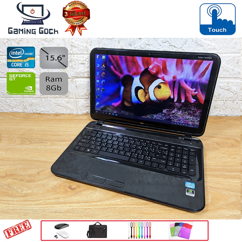 HP PAVILION SLEEKBOOK 15 ทัชสกรีนหน้าจอได้ มีการ์ดจอแยกNvidia (มือสอง-รับประกัน5เดือน)
