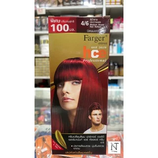 Farger Hair Color Cream HCE | ครีมเปลี่ยนสีผม ฟาร์เกอร์ เอชซีอี | 50 สี และ ครีมฟอกสีผม | สีสวยติดทน 100 ml(ตัดฝากล่อง)