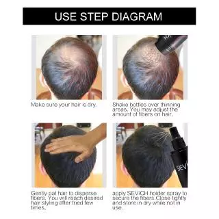 SEVICH Hair Fiber 40g ผงไฟเบอร์ เพิ่มเส้นผม สำหรับ หัวล้าน ผมบาง เสริมความมั่นใจ