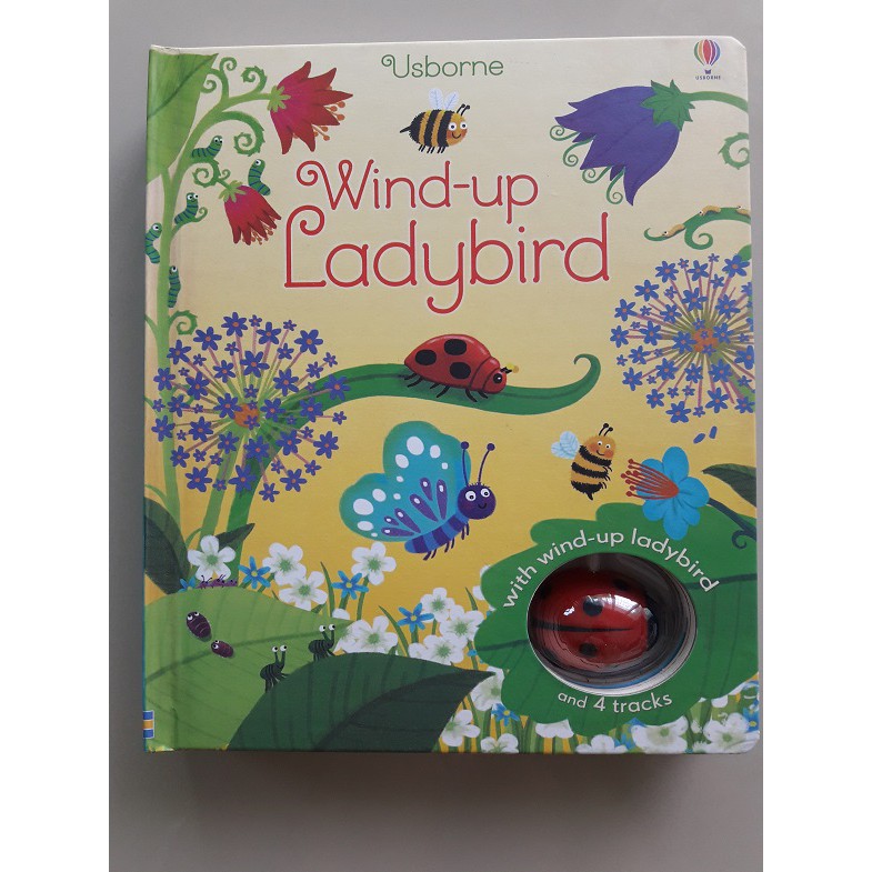 เล่มสุดท้าย Usborne Wind-up Ladybird หนังสือเด็กพร้อมเต่าทองไขลานและลานวิ่งในหนังสือ พร้อมส่ง ส่งฟรี