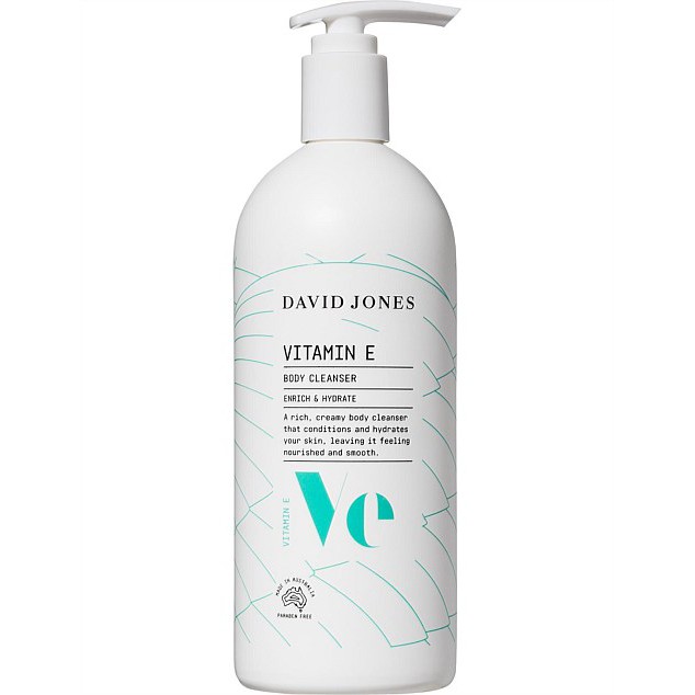 VITAMIN E BODY CLEANSER 500ML ครีมอาบน้ำ วิตามิน อี ของเดวิคโจนส์ : David Jones