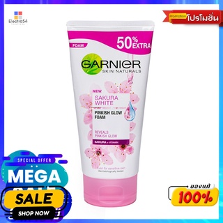 การ์นิเย่ ซากุระ ไวท์ พิงคิช โฟม 150มล.ผลิตภัณฑ์ดูแลผิวหน้าGARNIER SAKURA WHITE PINKISH FOAM 150ML.