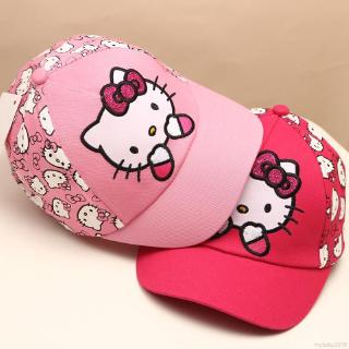 หมวกเบสบอลพิมพ์ลายการ์ตูน Hello Kitty สำหรับเด็ก