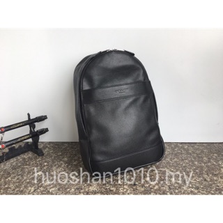Outlet ส่วนลด🌈 Coach F54770 CHARLES PACK IN SMOOTH LEATHER กระเป๋าเป้ผู้ชายสีดำ