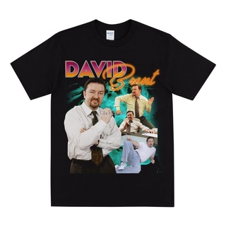 เสื้อยืดคอกลมDavid Brent Homage เสื้อยืดลําลองสําหรับผู้ชายแขนสั้นคอกลมพิมพ์ลาย The Office TributeS-5XL