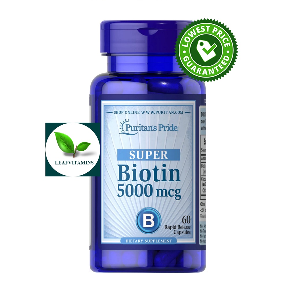 Puritan's Pride Biotin 5000 mcg / 60 Capsules<p>“><center><h4></h4><p><p><font color=