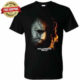 เสื้อยืดโอเวอร์ไซส์เสื้อยืด พิมพ์ลาย Michael Myers 2022 เหมาะกับวันฮาโลวีน สําหรับผู้หญิงS-4XL