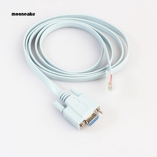 ☼Mooncake☼5ft 9Pin DB9 Serial RS232 to RJ45 Cat5 Ethernet Console Rollover Cable for Cisco