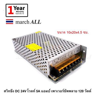 SW24V5A march ALL สวิทชิ่ง DC 24V โวลท์ 5A แอมป์ เพาเวอร์ซัพพลาย 120 วัตต์