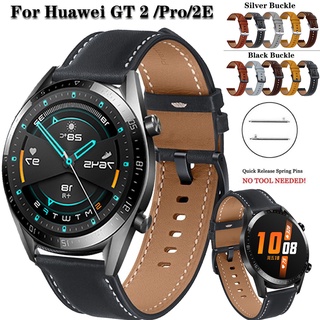 สายนาฬิกาข้อมือหนังแท้ สําหรับ Huawei watch GT 2 Pro 2E GT 46 มม. 22 มม. GT2 gt2e